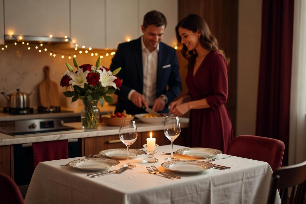 Kolacja rocznicowa: jak stworzyć klimat restauracyjny w domu